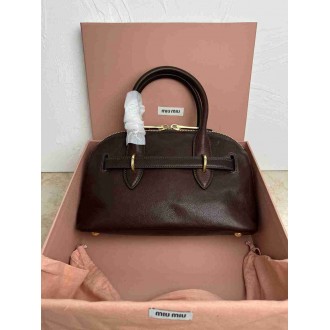 Miu Miu Aventure Small Top-handle Bag in Briarwood Nappa Leather