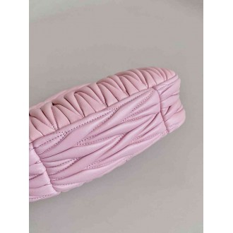 Miu Miu Wander Hobo Bag in Pink Matelasse Leather