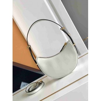 Prada Arque Mini Shoulder Bag in White Leather