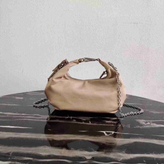 Prada Beige Nylon Re-Edition 2006 Hobo Bag