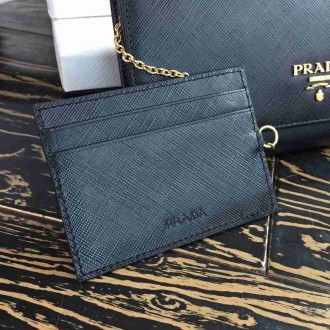 Prada Continental Wallet In Black Saffiano Leather