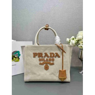 Prada Medium Blend Tote Bag in Linen