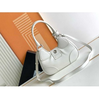 Prada Moon Bag in White Padded Nappa Leather