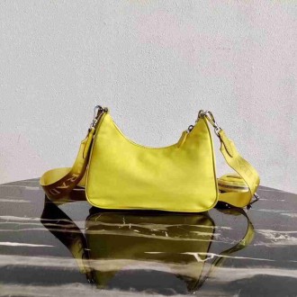 Prada Pineapple Yellow Nylon Re-Edition 2005 Shoulder Bag