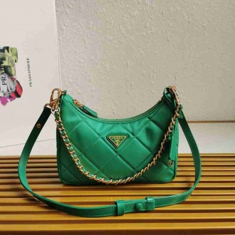 Prada Re-Edition 1995 Chaine Mini Bag in Green Re-Nylon