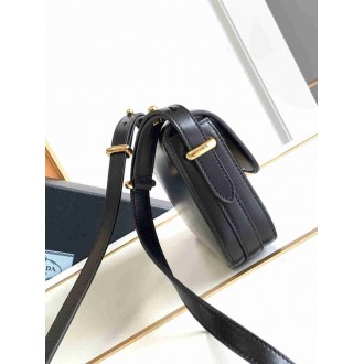 Prada Shoulder Bag in Black Smooth Calfskin