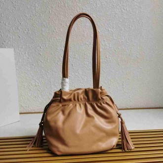 Prada Shoulder Bag in Brown Nappa Leather