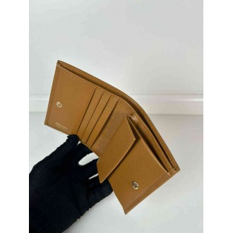 Prada Small Wallet in Brown Saffiano Leather
