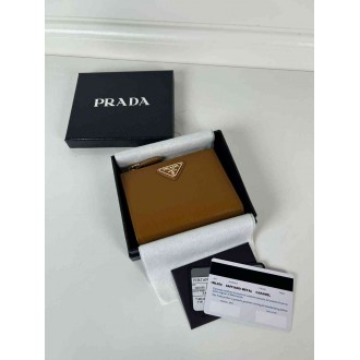 Prada Small Wallet in Caramel Saffiano Leather