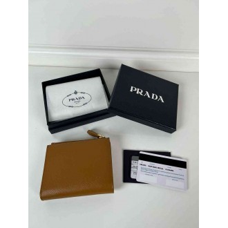 Prada Small Wallet in Caramel Saffiano Leather