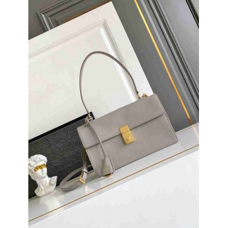 Prada Soft Sound Medium Shoulder Bag in Grey Calfskin