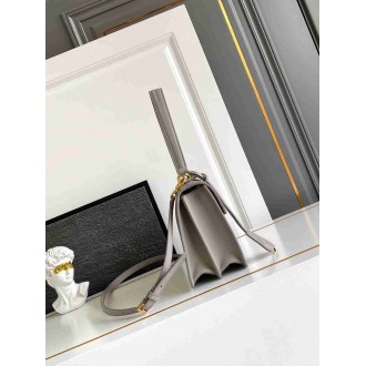 Prada Soft Sound Medium Shoulder Bag in Grey Calfskin