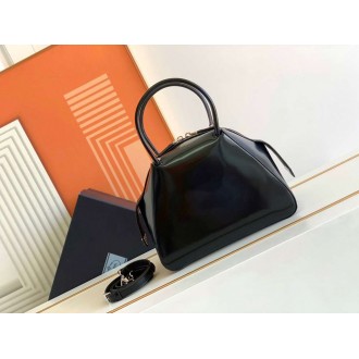 Prada Supernova Small Handbag In Black Brushed Leather