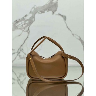 Prada Top Handle Bag in Caramel Grained Leather