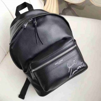 Saint Laurent Black Mini Toy City Embroidered Backpack