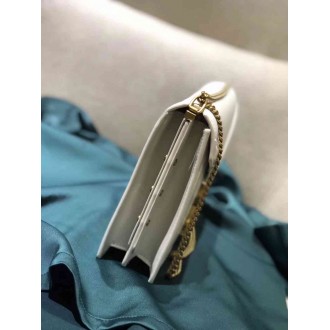 Saint Laurent Blanc Cassandra Monogram Clasp Bag
