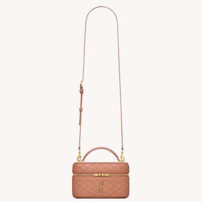Saint Laurent Gaby Mini Vanity Bag in Barely Pink Lambskin