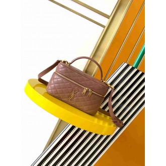 Saint Laurent Gaby Mini Vanity Bag in Barely Pink Lambskin