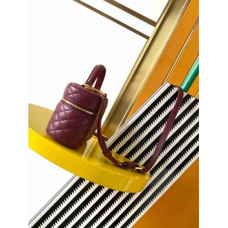 Saint Laurent Gaby Mini Vanity Bag in Bordeaux Lambskin