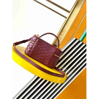 Saint Laurent Gaby Mini Vanity Bag in Bordeaux Lambskin