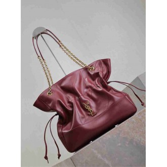 Saint Laurent Jamie 4.3 Large Pochon in Bordeaux Lambskin