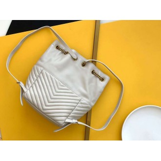 Saint Laurent Joe Backpack In White Lambskin