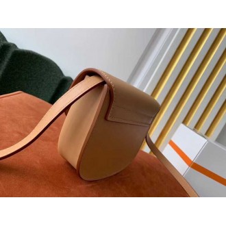 Saint Laurent Kaia Mini Satchel Bag In Brown Calfskin