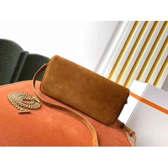 Saint Laurent Kate 99 Shoulder Bag In Brown Suede