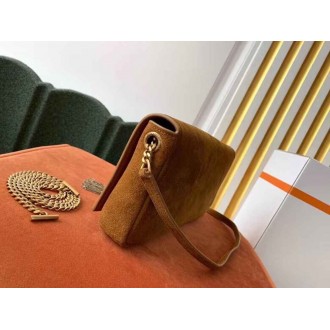 Saint Laurent Kate 99 Shoulder Bag In Brown Suede
