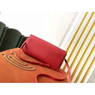 Saint Laurent Kate 99 Shoulder Bag In Red Lambskin