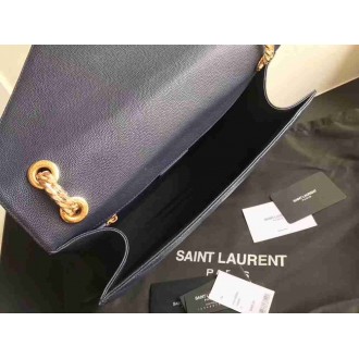 Saint Laurent Large Monogramme Envelope Navy Shoulder Bag
