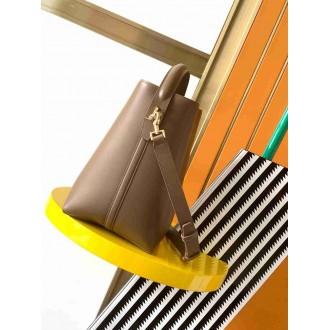 Saint Laurent Le 37 Large Bucket Bag in Caramel Leather