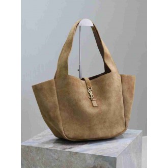 Saint Laurent LE 5 a 7 Bea Bag in Golden Leaf Suede Leather