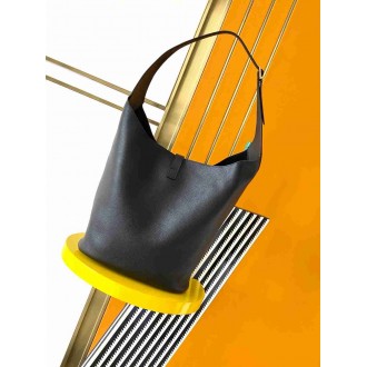 Saint Laurent Le 5 a 7 Hobo Bag in Black Grained Leather