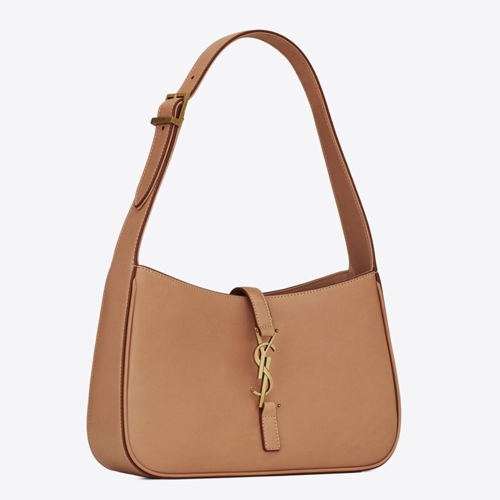 Saint Laurent Le 5 a 7 Hobo Bag In Brown Leather