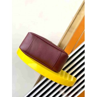 Saint Laurent Le 5 a 7 Soft Small Shoulder Bag in Bordeaux Leather