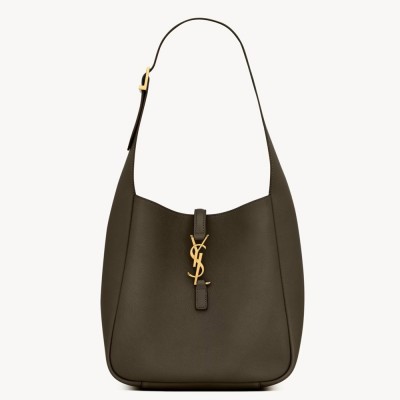 Saint Laurent Le 5 a 7 Soft Small Shoulder Bag in Light Musk Leather