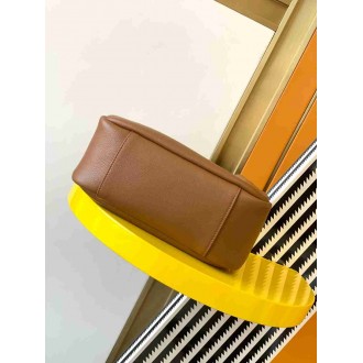 Saint Laurent Le 5 a 7 Supple Small Hobo Bag in Brown Leather