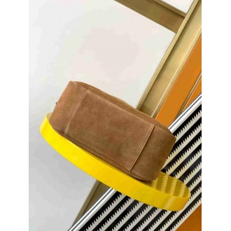 Saint Laurent Le 5 a 7 Supple Small Hobo Bag in Brown Suede Leather