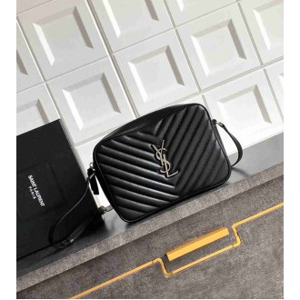 Saint Laurent Lou Camera Bag in Noir Quilted Calfskin