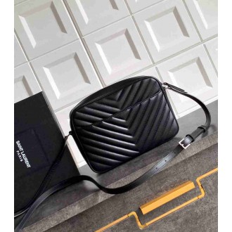 Saint Laurent Lou Camera Bag in Noir Quilted Calfskin
