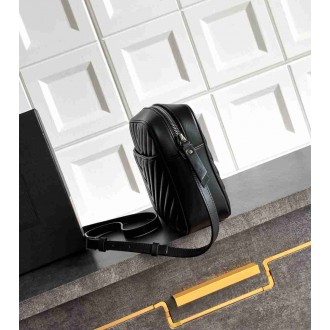 Saint Laurent Lou Camera Bag in Noir Quilted Calfskin