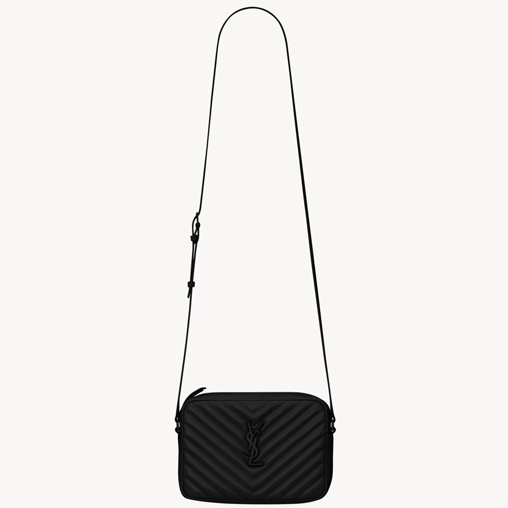 Saint Laurent Lou Camera Bag in So Black Quilted Calfskin