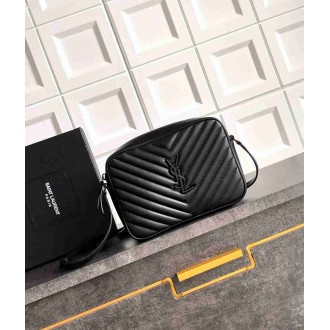 Saint Laurent Lou Camera Bag in So Black Quilted Calfskin