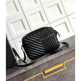 Saint Laurent Lou Camera Bag in So Black Quilted Calfskin