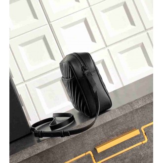 Saint Laurent Lou Camera Bag in So Black Quilted Calfskin