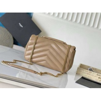 Saint Laurent LouLou Medium Bag in Beige Matelasse Lambskin