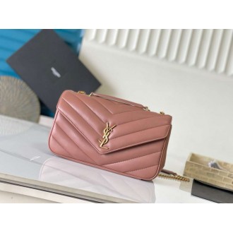 Saint Laurent LouLou Medium Bag in Hortensia Matelasse Lambskin