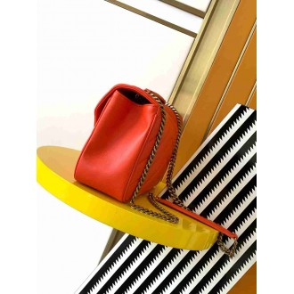 Saint Laurent LouLou Medium Bag in Orange Matelasse Lambskin