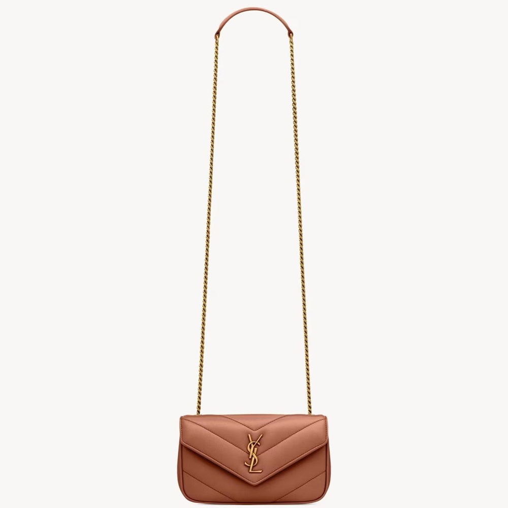 Saint Laurent LouLou Mini Bag in Hortensia Matelasse Lambskin